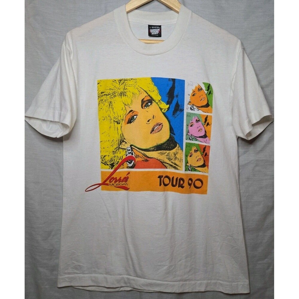 Vintage Screen Stars T-Shirt Lorrie Morgan Tour 90, Single St Sz Large USA Made